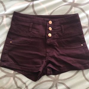 Charlotte Russe High Waisted Red Size 2 Short
